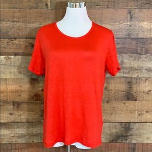 Majestic Filatures S/S Linen Blend Tee Sz 3